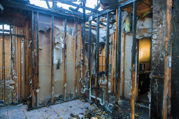 Professional Fire Damage Removal technician working in Waltham, MA
